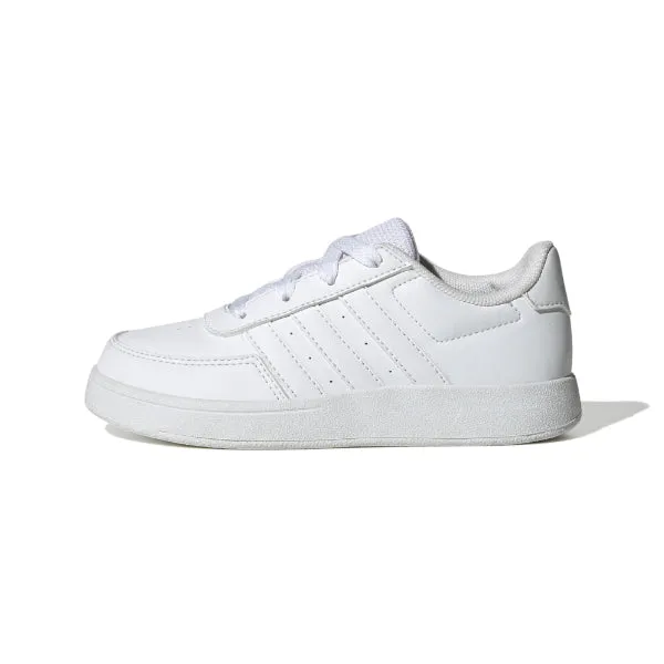 ADIDAS BREAKNET LIFESTYLE COURT LACE SNEAKERS- WHITE