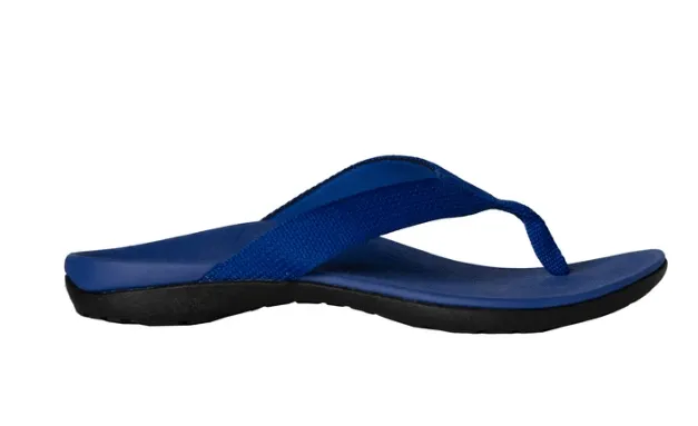 Axign Premium Orthotic Flip Flops with Arch Support – Navy Blue (Mens)