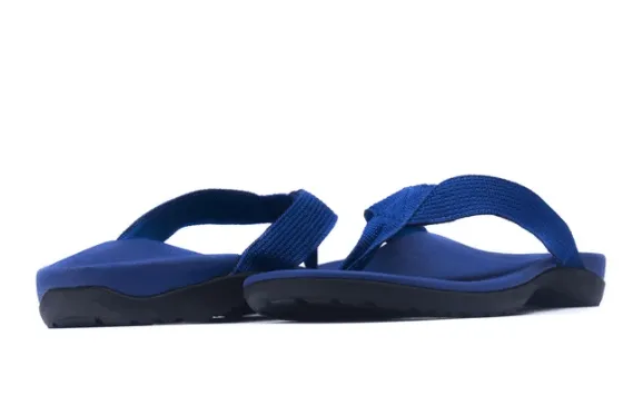 Axign Premium Orthotic Flip Flops with Arch Support – Navy Blue (Mens)