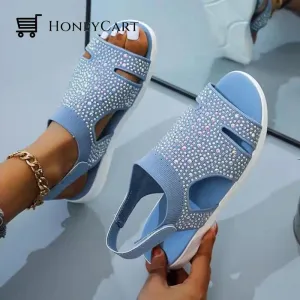 Bally Soft And Comfortable Crystal Flat Sandals
