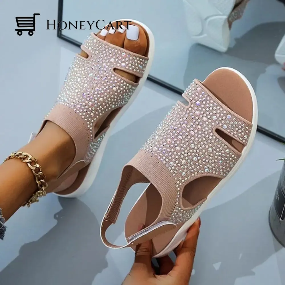 Bally Soft And Comfortable Crystal Flat Sandals