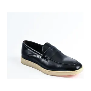 Belvedere Studio Men's Walking Shoes Penny Loafer Leather Maurizio Navy