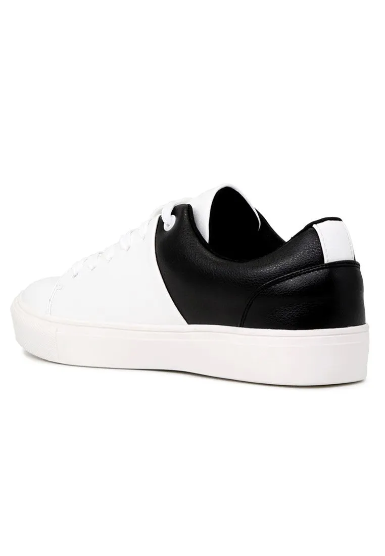 Black/White Lace-Up Sneakers