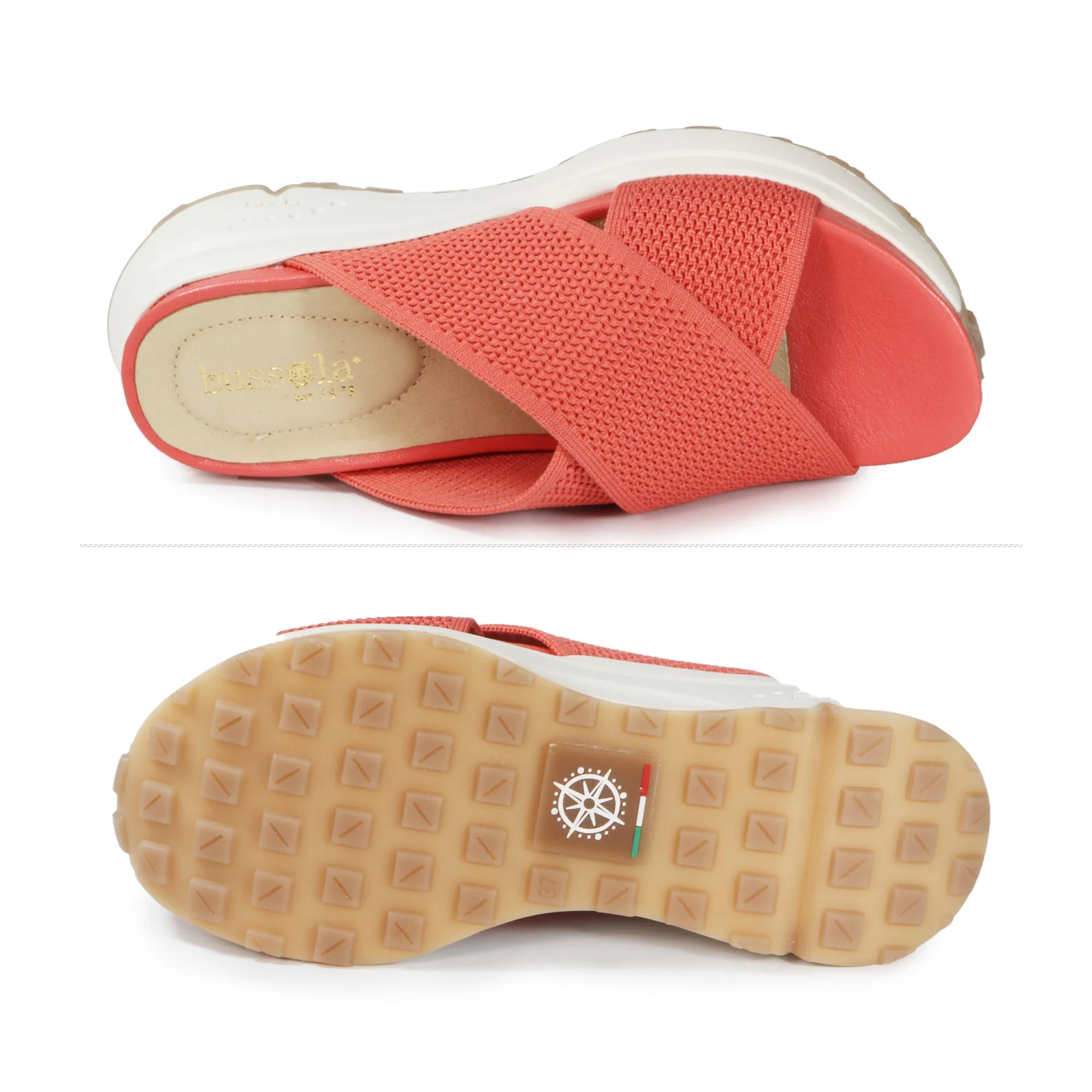 BMS 2.0 Cross Straps Slide Sandals (Coral)