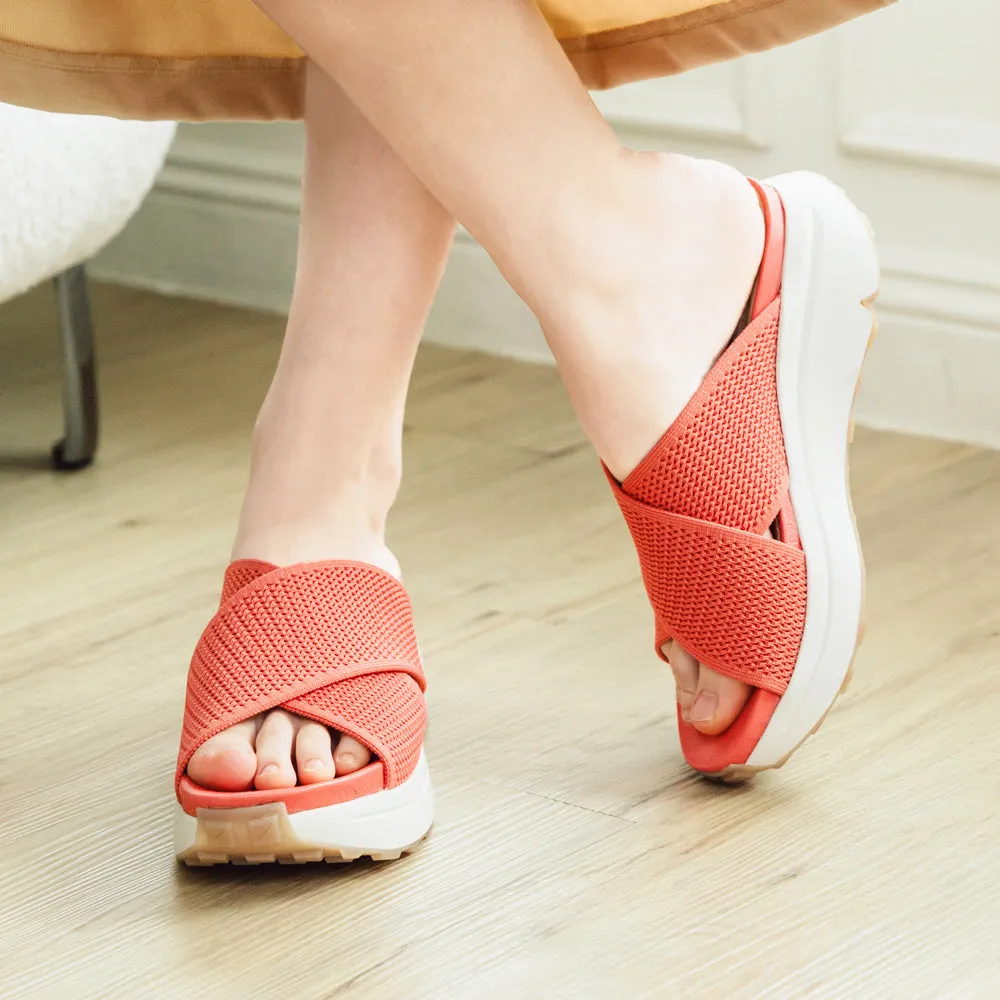 BMS 2.0 Cross Straps Slide Sandals (Coral)