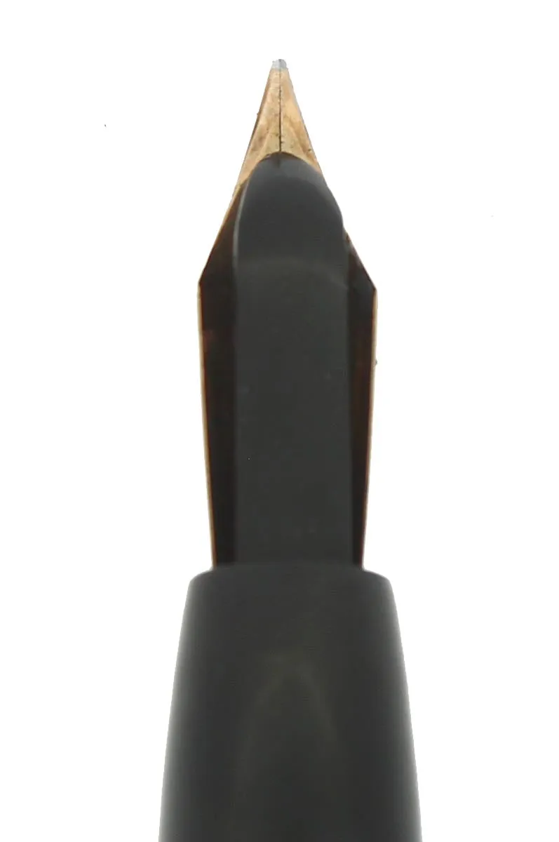 C1913 AA WATERMAN #2 SIZE BLACK CHASED HARD RUBBER TWISTFILLER 1.93MM FLEX NIB FOUNTAIN PEN