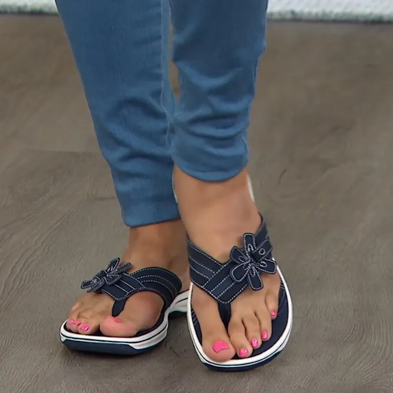 Cilool  Comfy Wedge Beach Women Flip Flops