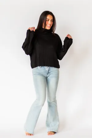 Coco Turtleneck Top Black