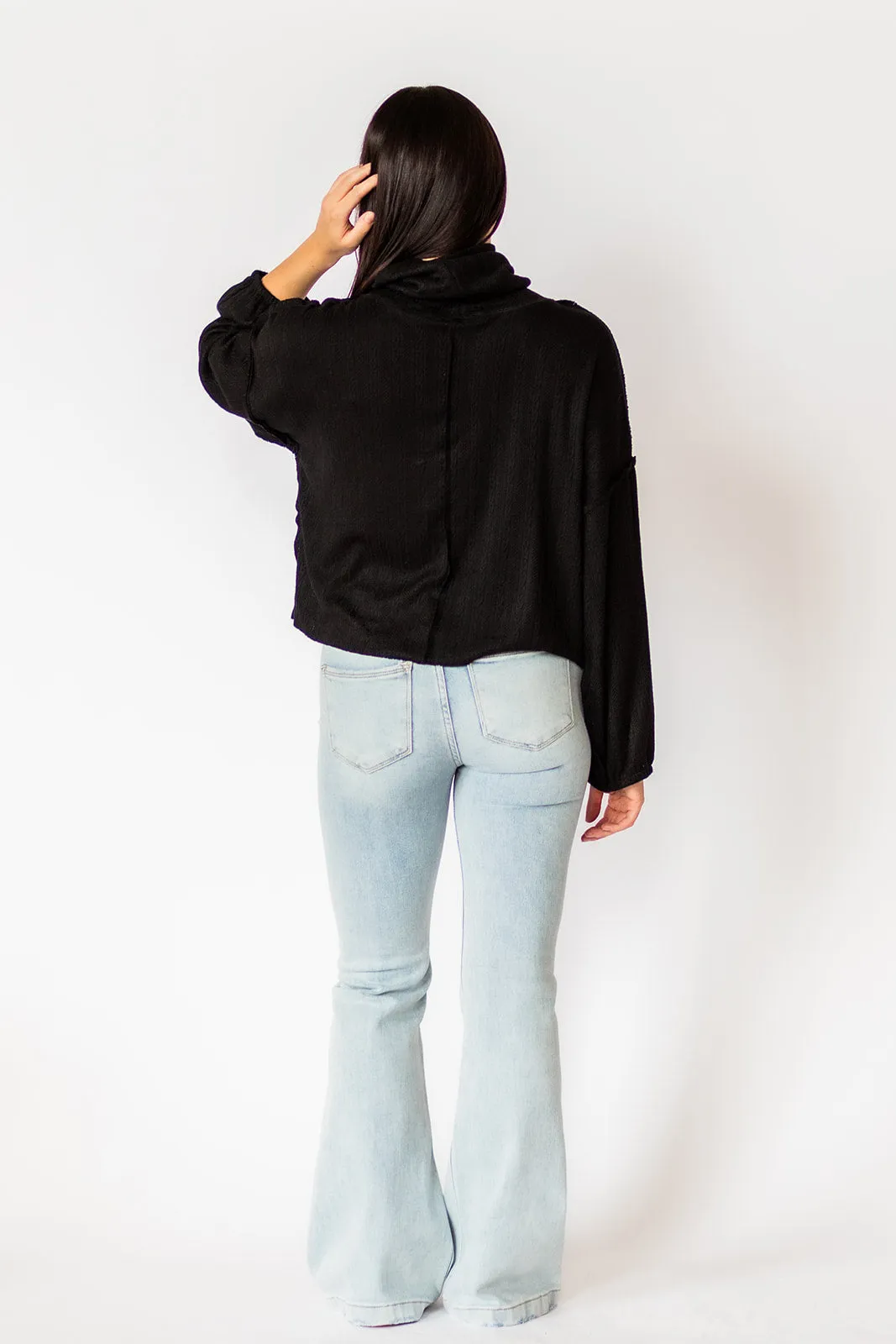 Coco Turtleneck Top Black
