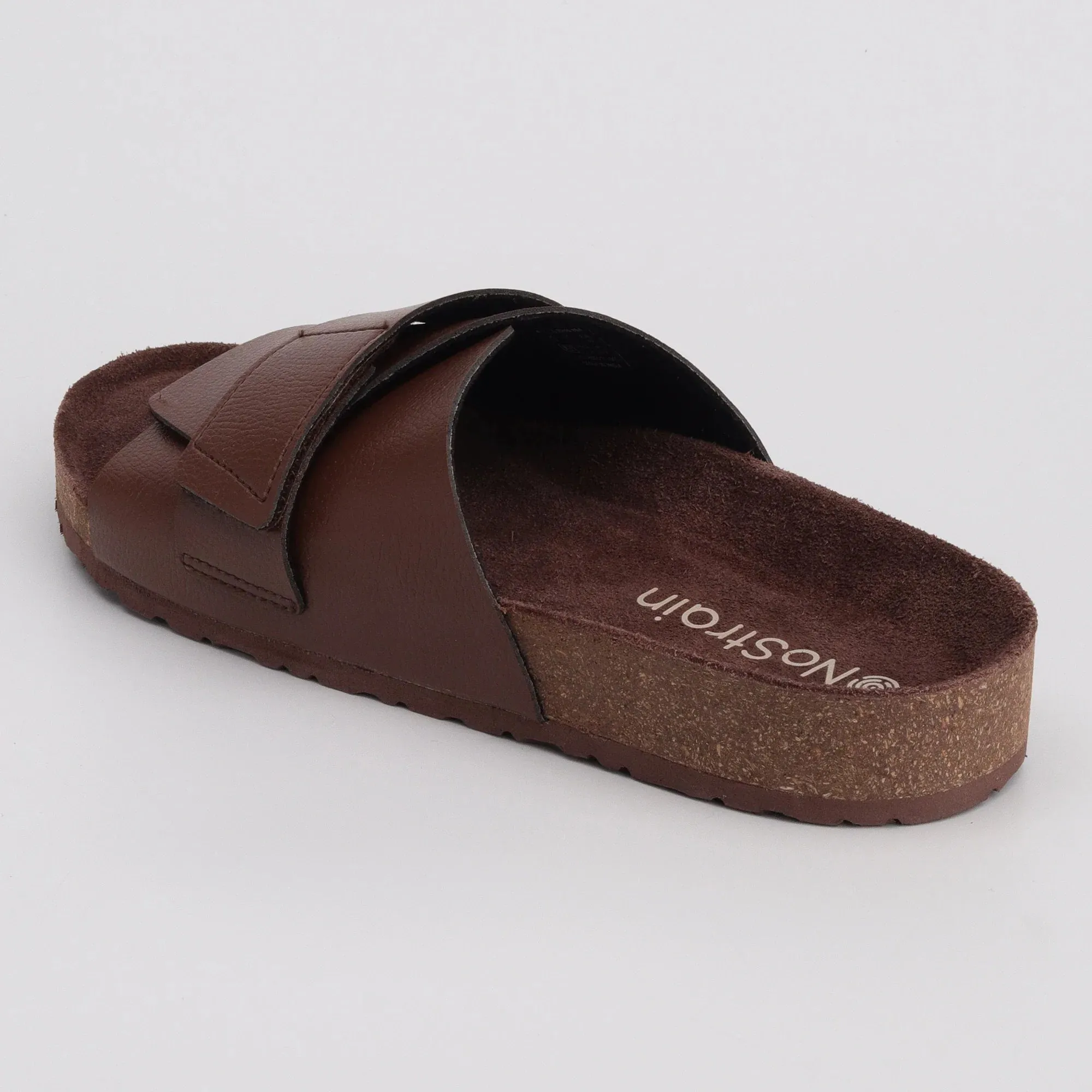 Double Layered Leather Cork Men's Sandals 2.0 - Cookie Brown