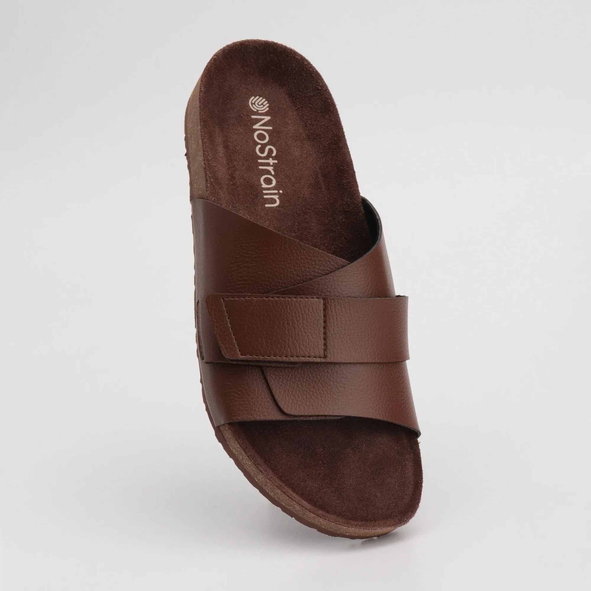 Double Layered Leather Cork Men's Sandals 2.0 - Cookie Brown