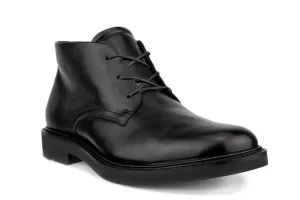 ECCO Metropole London Black Leather Mens Lace Up Boot