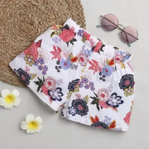 Floral Printed Short - Offwhite