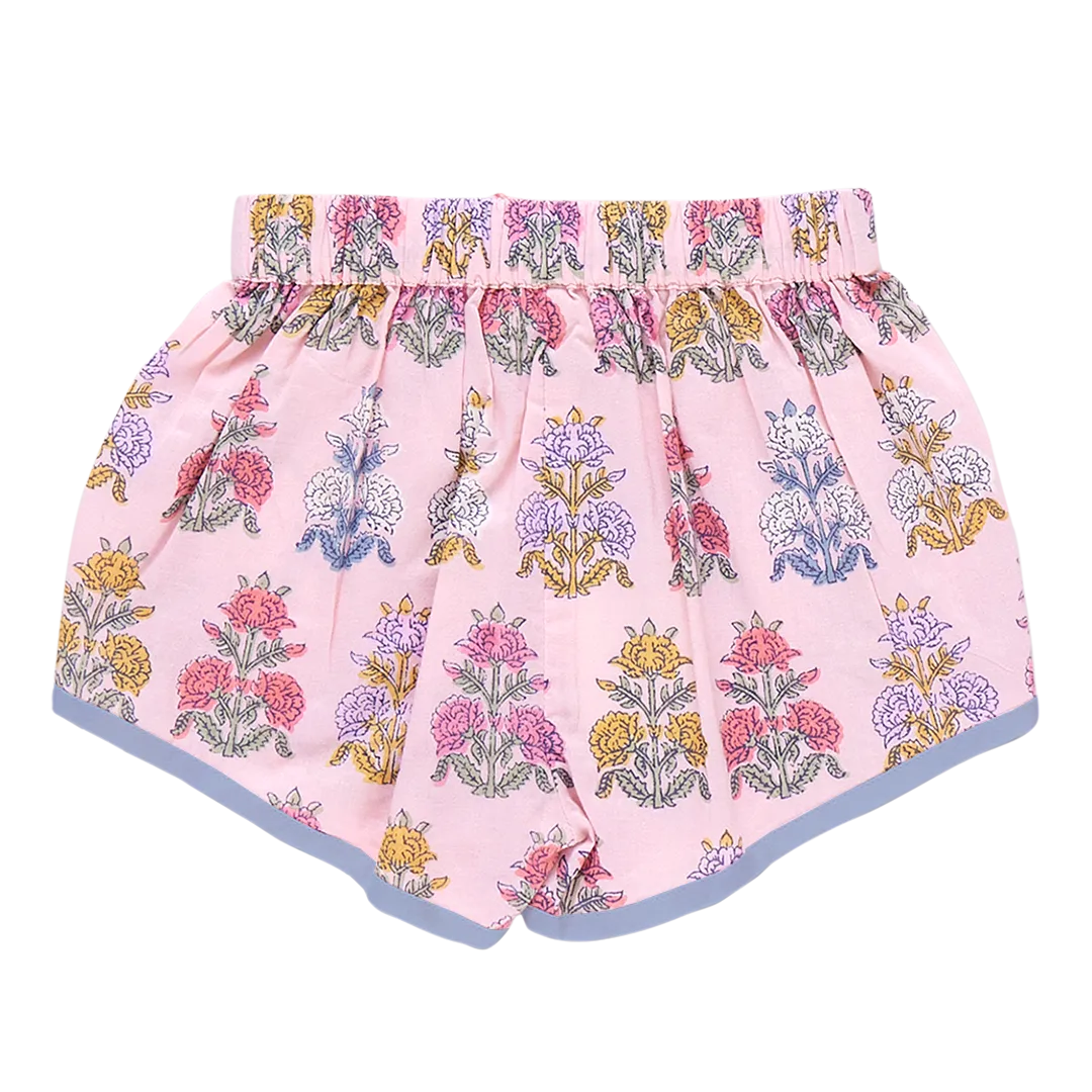 Girls Millie Short - Small Pink Flowerette