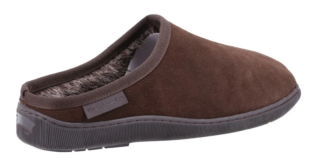 Hush Puppies Mens Ashton Slippers - Brown