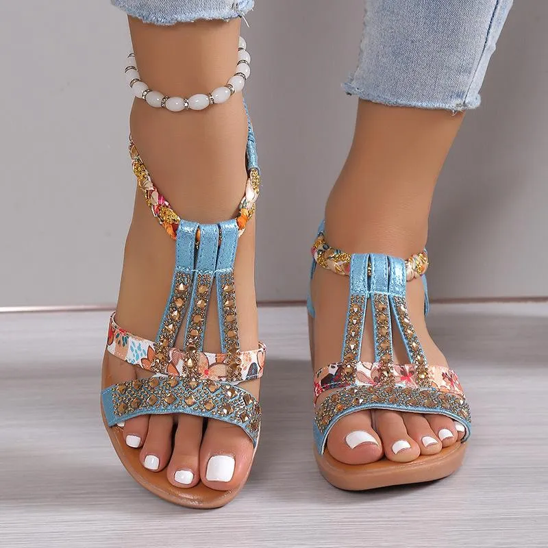 🔥Limited Time Offer 49% OFF🔥Women's New Summer Rhinestone Open Toe Orthopaedic Sandals