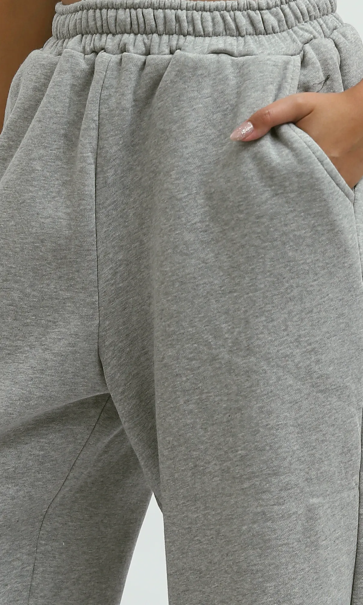 O199400 Heather Grey Cotton Jogger Pants