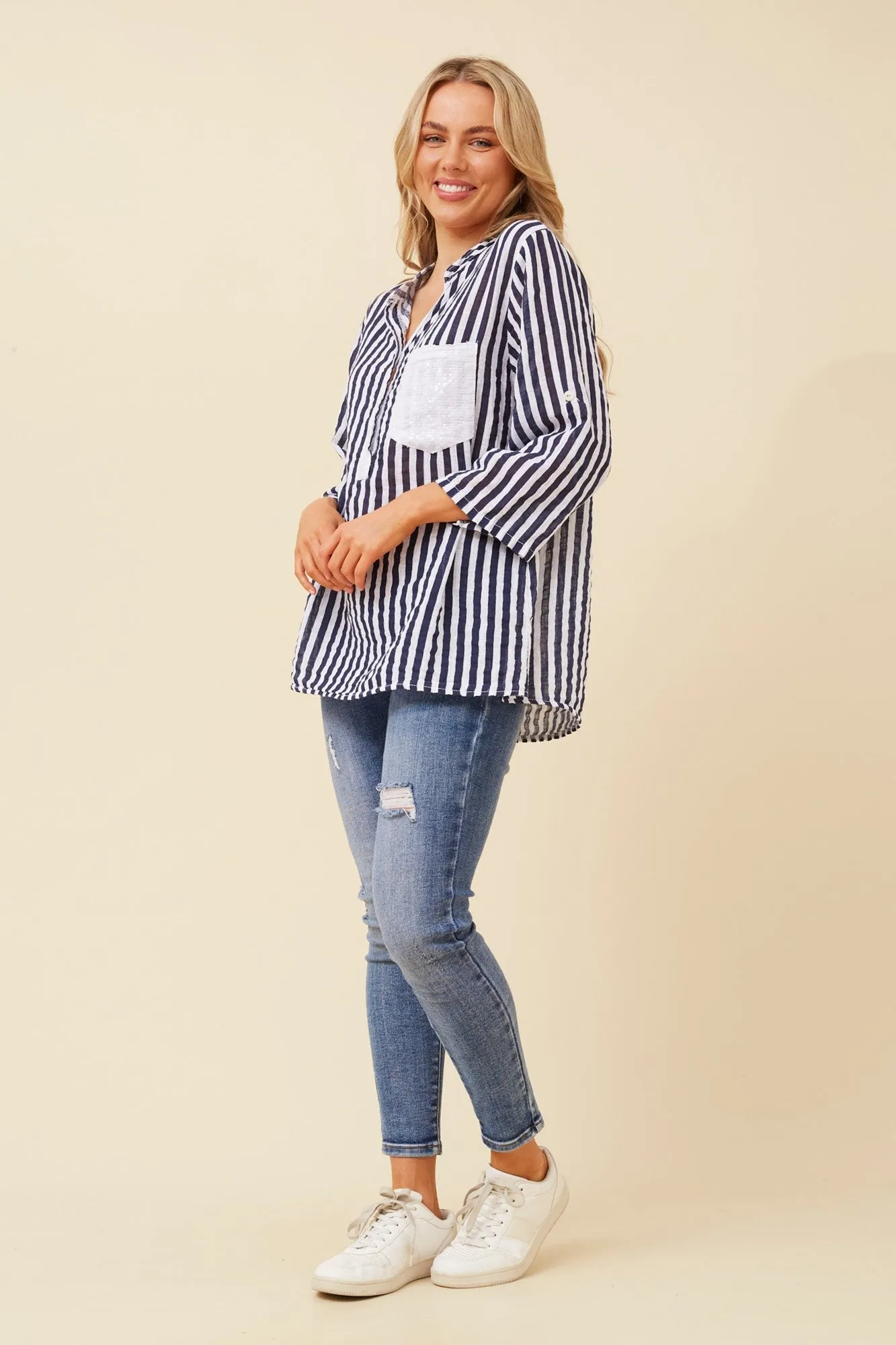 ROSETTA STRIPE TOP
