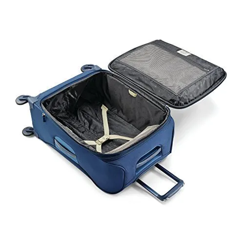 Samsonite Flexis Expandable Softside Checked Luggage With Spinner Wheels, 25 Inch, Carbon Blue