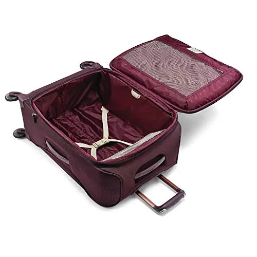 Samsonite Flexis Expandable Softside Checked Luggage With Spinner Wheels, 25 Inch, Cordovan