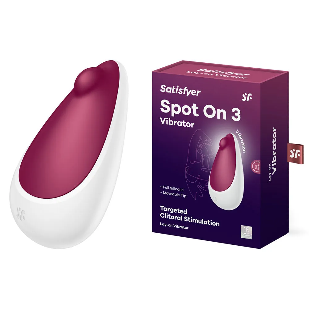 Satisfyer Spot On 3 USB Rechargeable Lay On Vibrator - Berry