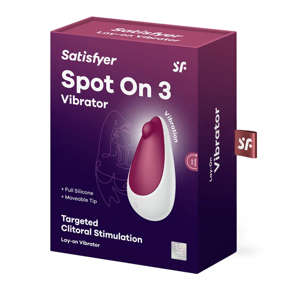 Satisfyer Spot On 3 USB Rechargeable Lay On Vibrator - Berry