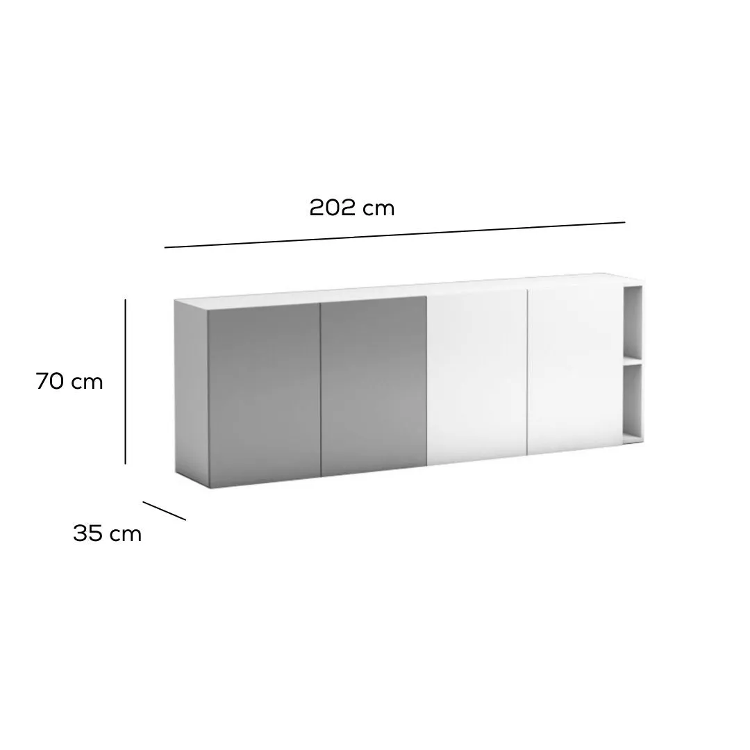 Spazio Floating Cabinet with 4 doors